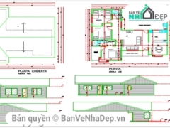 Bản vẽ autocad thiết kế nhà cấp 4 miễn phí tại banvenhadep.vn