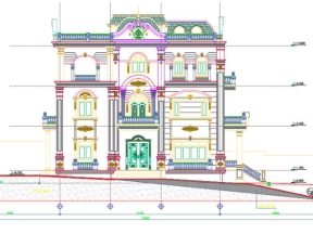 Bản vẽ full Hồ sơ thiết kế Kiến trúc, kc,điện, nước Biệt thự 700m2 tân cổ điển