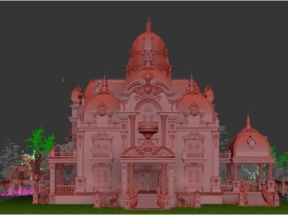 Biệt thự lâu đài villa tân cổ điển File 3dsmax