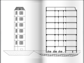 Hồ sơ bản vẽ thiết kế cấp phép xây dựng nhà trọ 6 tầng 5.2x14.4m