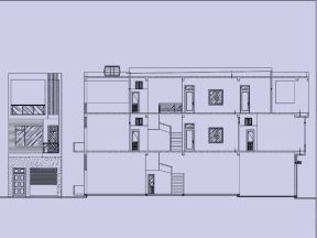 Mẫu thiết kế bản vẽ kiến trúc nhà phố 3 tầng đẹp hiện đại 5x20m mặt tiền