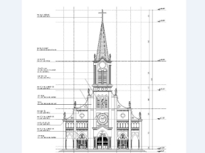 Mẫu thiết kế nhà thờ thiên chúa giáo kích thước 22x44m bản vẽ nhà thờ đạo tin lành
