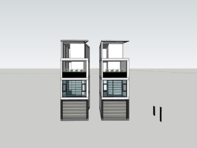 Model su nhà phố 4 tầng 4.3x14.5m