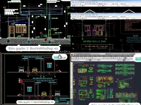 Bộ sưu tập 10 bản vẽ AutoCAD chi tiết xây dựng cửa hàng xăng dầu có đầy đủ bản vẽ kiến trúc, kết cấu