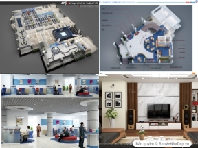 Bộ sưu tập 10 bộ bản vẽ CAD Hồ sơ thiết kế nội thất căn hộ cao cấp, chung cư, văn phòng