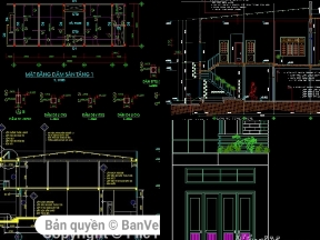 Bộ sưu tập 10 bộ file cad thiết kế nhà phố 2 tầng hiện đại miễn phí