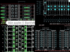 Bộ sưu tập 12 bản vẽ Autocad chung cư đồng giá 5k