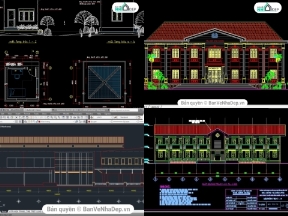Bộ sưu tập 20 bản vẽ Autocad ủy ban nhân dân siêu rẻ