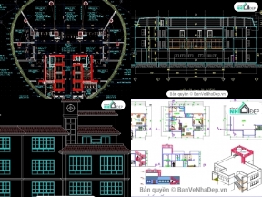 Bộ sưu tập 4 bản vẽ Autocad văn phòng miễn phí mới nhất