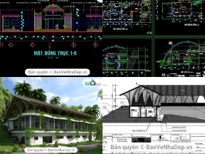 Bộ sưu tập 4 mẫu nhà hàng được xây dựng trên phần mềm AutoCAD được bạn đọc quan tâm và tham khảo