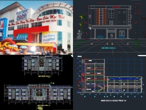 Bộ sưu tập 4 mẫu siêu thị được xây dựng trên phần mềm AutoCAD có đầy đủ và chi tiết các bản vẽ xây dựng hạng mục kiến trúc và kết cấu