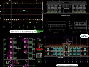 Bộ sưu tập 40 bản vẽ Autocad công trình xã hội miễn phí