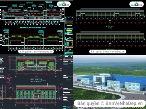 Bộ sưu tập 5 bản vẽ AutoCAD nhà xưởng công nghiệp có đầy đủ bản vẽ chi tiết xây dựng phần kết cấu, rất thích hợp để mọi người tham khảo và nghiên cứu thêm