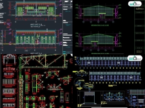 Bộ sưu tập 5 mẫu nhà xưởng công nghiệp được thực hiện trên phần mềm autocad được bạn đọc tham khảo nhiều