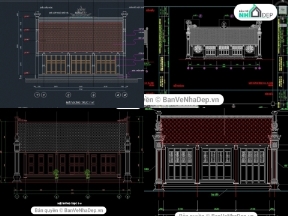 Bộ sưu tập 6 bản vẽ Autocad nhà thờ họ tải nhiều 2019