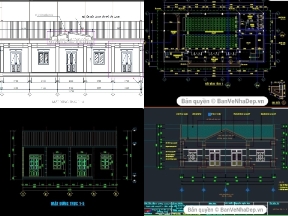 Bộ sưu tập 6 bản vẽ đầy đủ Kiến Trúc, Kết Cấu, Điện Nước nhà văn hóa mới nhất