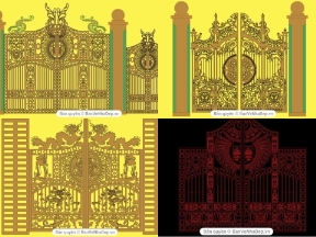 Bộ sưu tập 6 bộ bản vẽ cad cổng cắt CNC dành cho biệt thự nhà phố hiện đại