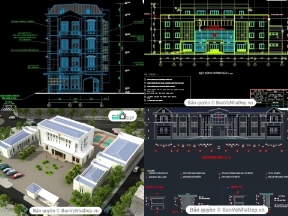 Bộ sưu tập 7 bản vẽ Full KT, KC, ĐN ủy ban nhân dân chất lượng