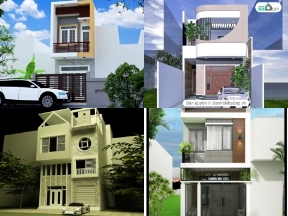 Bộ sưu tập 7 mẫu thiết kế nhà phố 2 tâng đầy đủ kiến trúc, kết cấu, điện nước độc đáo nhất