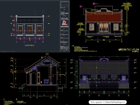 Bộ sưu tập 8 bản vẽ Autocad nhà thờ họ mới nhất