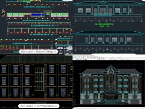 Bộ sưu tập 8 bản vẽ Autocad ủy ban nhân dân hot