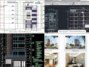 Bộ sưu tập 8 Bản vẽ CAD Full kiến trúc, kết cấu,... được tải nhiều nhất