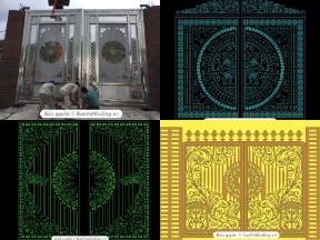 Bộ sưu tập 8 mẫu thiết kế cửa 2 cánh cắt CNC trống đồng siêu đẹp