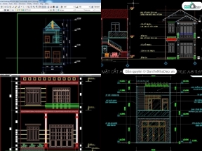 Bộ sưu tập Autocad thiết kế 11 mẫu nhà phố 2 tầng chỉ với 135k