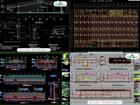 Bộ sưu tập Bộ 7 bản vẽ AutoCAD nhà xưởng công ty trong khu công nghiệp có đầy đủ bản vẽ thiết kế xây dựng phần kết cấu