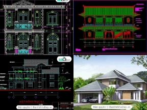 Bộ sưu tập Bộ 9 mẫu nhà biệt thự 2 tầng được chia sẻ free cho bạn đọc tham khảo và nghiên cứu thêm