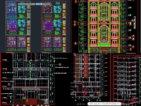 Bộ sưu tập Bộ sưu tập 7 mẫu bản vẽ autocad thiết kế khách sạn 9 tầng