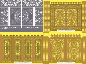 Bộ sưu tập Tổng hợp 15 bộ bản vẽ cửa cắt CNC thiết kế autocad đồng giá 40k