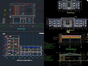 Bộ sưu tập Tổng hợp 4 mẫu siêu thị được xây dựng trên phần mềm autocad cực kì chất lượng có đầy đủ các bản vẽ kiến trúc và kết cấu