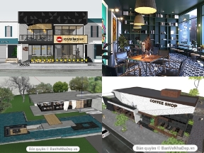 Bộ sưu tập Tổng hợp 5 mẫu Sketchup mô hình cửa hàng, quán cafe được bạn đọc tải về nhiều