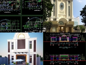 Bộ sưu tập Tổng hợp 6 mẫu nhà hàng được xây dựng trên phần mềm AutoCAD có đầy đủ các bản vẽ chi tiết xây dựng hạng mục kiến trúc và kết cấu
