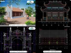 Bộ sưu tập Tổng hợp 9 bản vẽ Autocad nhà thờ họ giá rẻ hữu ích