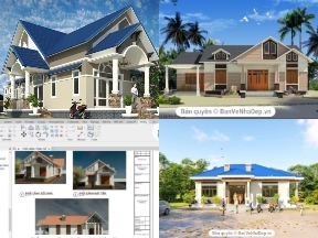 Bộ sưu tập Top 4 Bản Vẽ Full Hạng Mục Kiến Trúc Biệt Thự 1 Tầng Bằng Revit