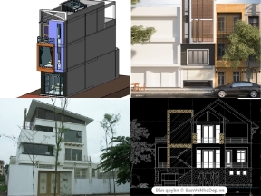 Bộ sưu tập Top 4 Mẫu 3DMAX Nhà Phố 3 Tầng Siêu Đẹp Tải Nhiều Nhất