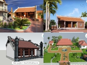 Bộ sưu tập Top 4 Model Sketchup nhà thờ họ đẹp download nhiều 2019