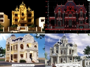 Bộ sưu tập Top 4 tuyệt tác lâu đài dinh thự tuyệt tác siêu khủng thiết kế Autocad