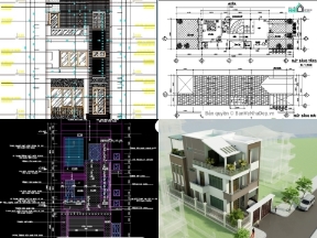 Bộ sưu tập Top 6 Bản Vẽ CAD Nhà Phố 3 Tầng Xem Nhiều Nhất 2020