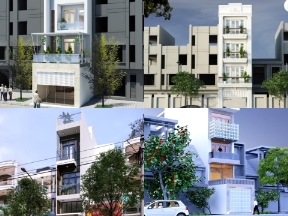 Bộ sưu tập Trọn bộ 10 bản vẽ CAD Nhà phố 4 tầng (Kiến trúc, kết cấu, điện nước)
