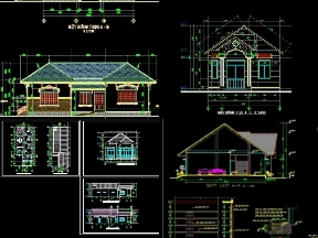 Bộ sưu tập Trọn Bộ 13 Bản Vẽ Full Hạng Mục Kiến Trúc Biệt Thự 1 Tầng Siêu Giảm Giá