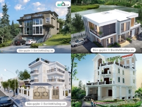 Bộ sưu tập Trọn bộ 5 mẫu 3dsmax thiết kế nhà phố biệt thự tuyệt đẹp