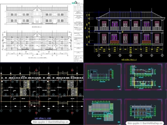 10 bản vẽ Autocad trường mầm non mới nhất với 333k