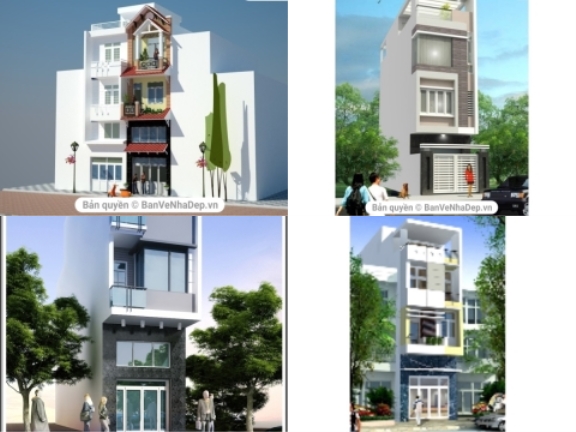10 bộ hồ sơ nhà phố 4 tầng đẹp nhất đầy đủ nhất