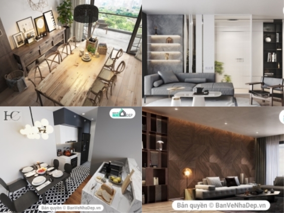 10 model 3dmax thiết kế nội thất chung cư