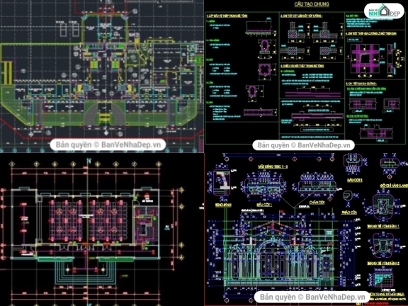 11 bản vẽ Autocad nhà văn hóa dưới 10k