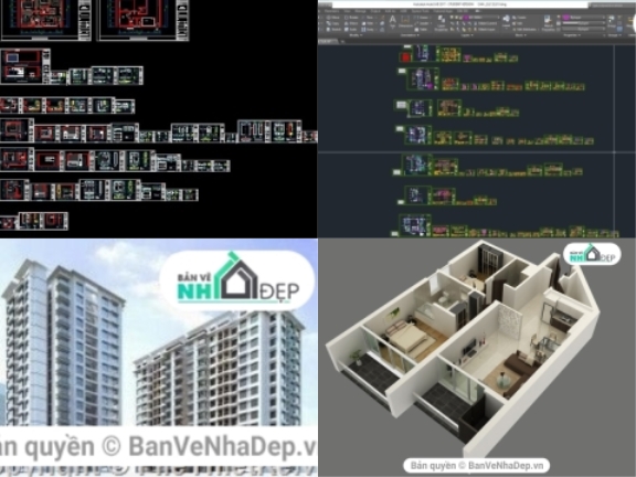 17 bản vẽ CAD nội thất chung cư văn phòng được tải nhiều nhất