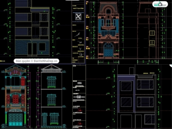 20 File AUTOCAD Nhà Phố 3 Tầng Cực Rẻ